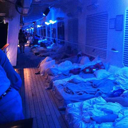 Passengers from the cruise ship Carnival...